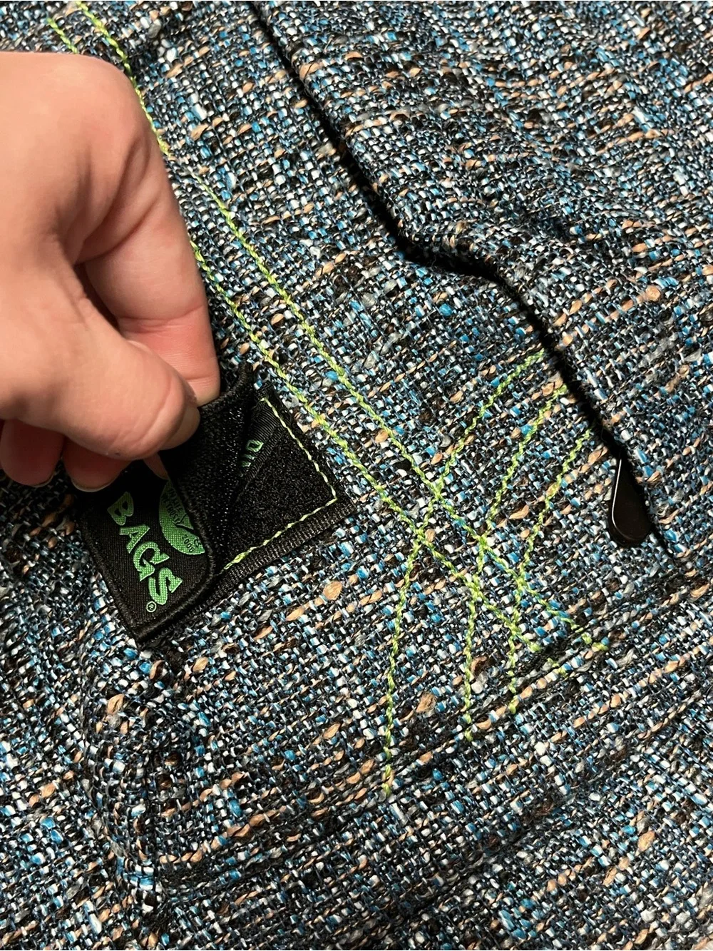 NWT Dime Bags Study Buddy Glass Hemp Backpack Laptop Bag Blue Tweed
